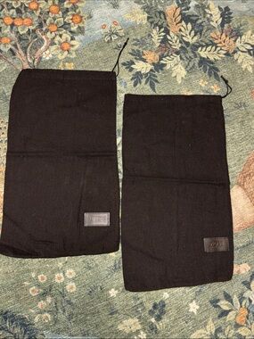 Boss - for shoes- Black Drawstring Dust Bags with Leather Logo Patch - Set of 2